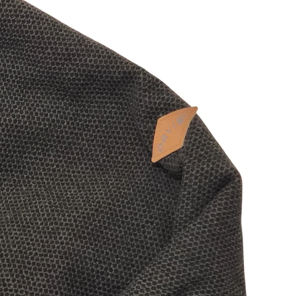 Orvis 1/4 Zip Pullover Sweater Men's XL Brown Sherpa Lined Long Sleeve Pockets